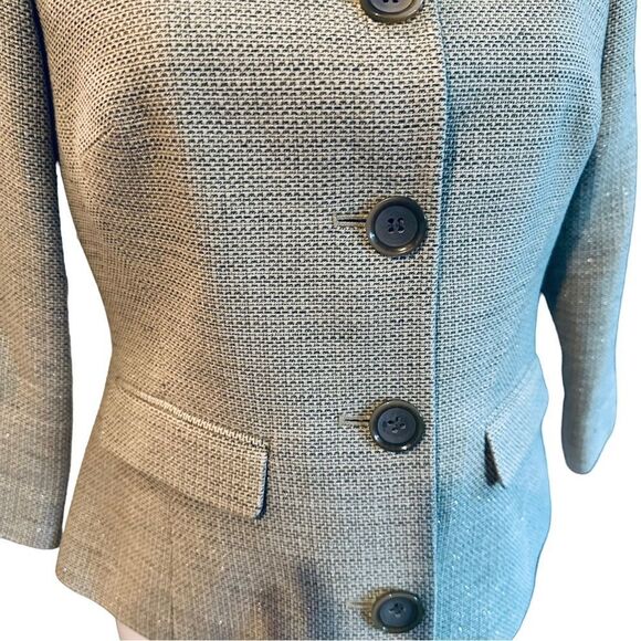 Badgley Mischka Tan  Metallic Jacket Sz 6 - Picture 5 of 11